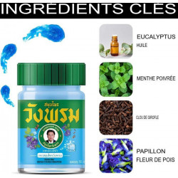 Wangprom Blauer Balm 50 g – 1–6 Gläser | Kühlender Thai Kräuterbalsam