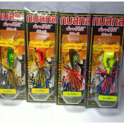 Original Thongthep Thai wooden frog lures 4-piece saver set