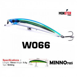 Premium WEEBASS 70mm minnow lure pack including all 9 colors