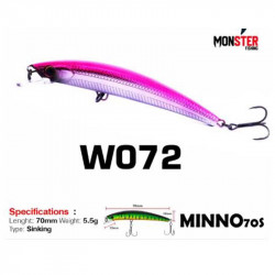 Original WEEBASS Minnow 70s Sinking Wobbler-Set | Alle 9 Farben