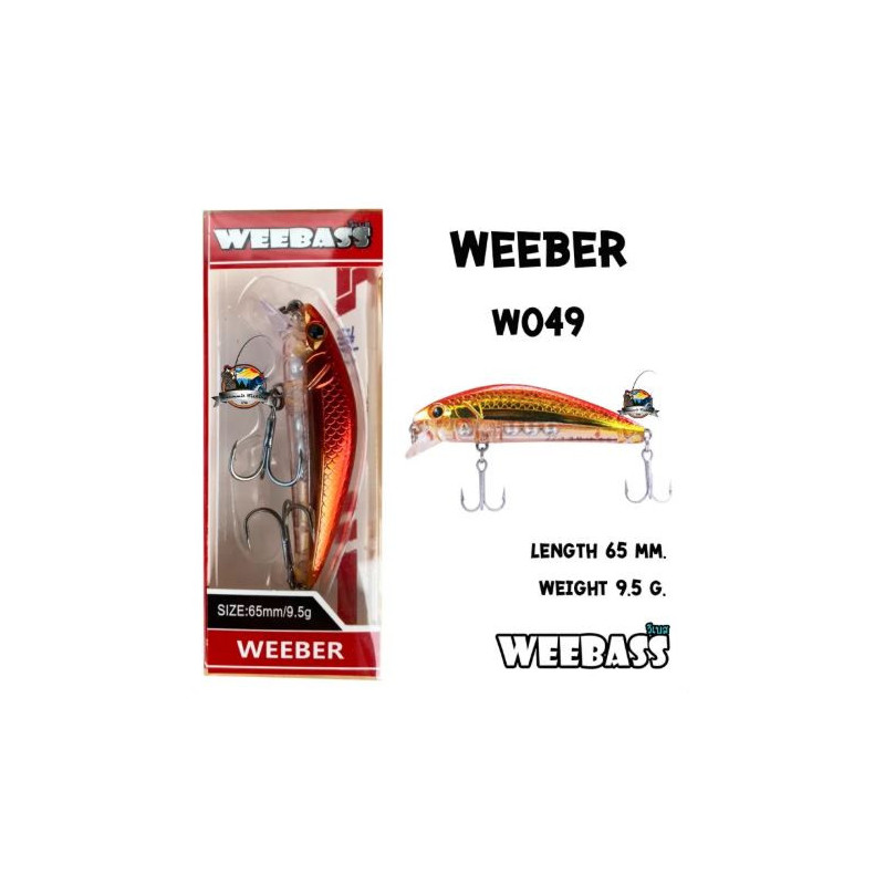 Original WEEBASS Weeber Sinking Wobbler 65mm 9,5g Modell W049