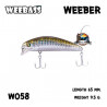 WEEBASS Weeber Sinking (65mm / 9,5g) – Premium Wobbler Modell [WO58]