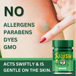 Thai Kräuter Massage Balm Balsam zur Hautpflege Massage Wellness (Grün, 50g)